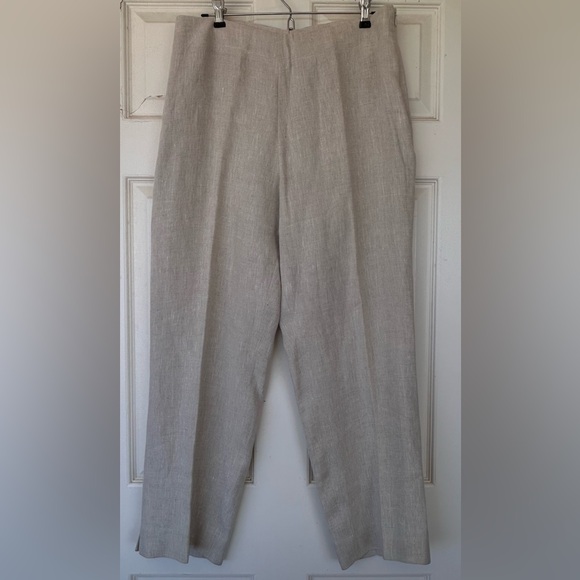 Talbots Women’s Classic Side Zip Pure‎ Irish Linen Pants Size 16 - Picture 1 of 13